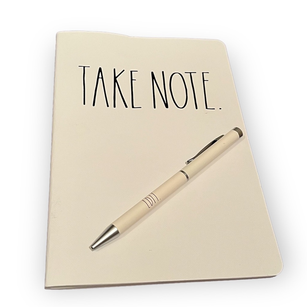 Rae Dunn Take Note Lined Notebook and Edit Pen